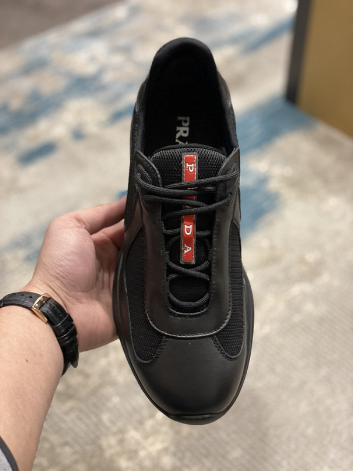 PRAD BLACK RED CUP BIKE FABRIC SNEAKERS
