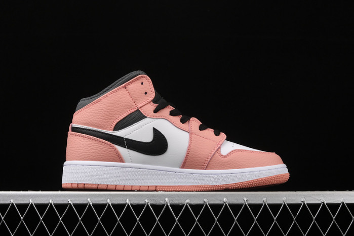 air jordan 1 mid pink quartz (gs) 555112-603