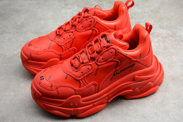 bl triple s trainers letters red h903p8122