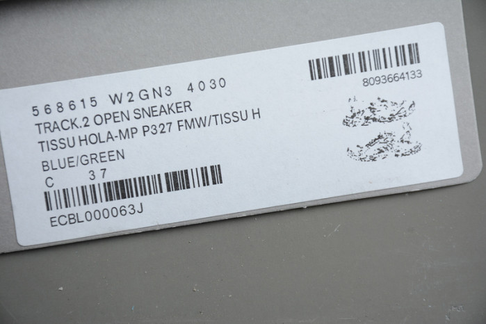 bl track trainers sneaker blue green 11614