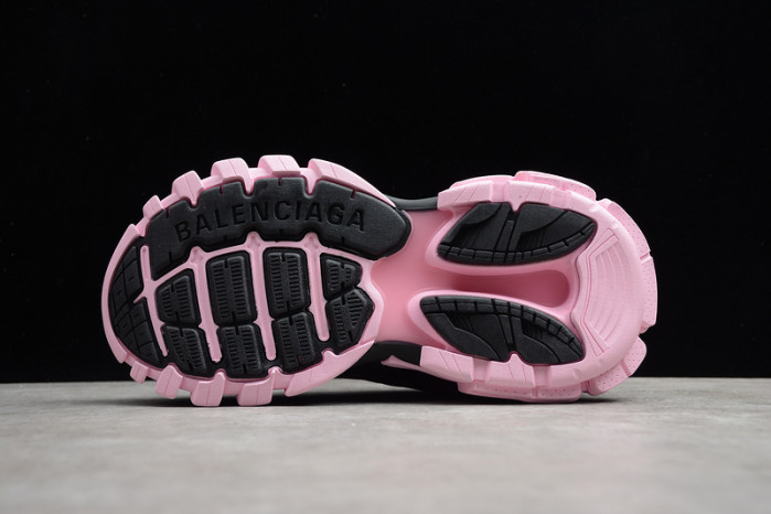 bl track led trainers sneaker black pink 10605