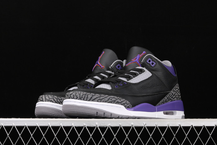 jordan 3 retro black court purple - ct8532-050