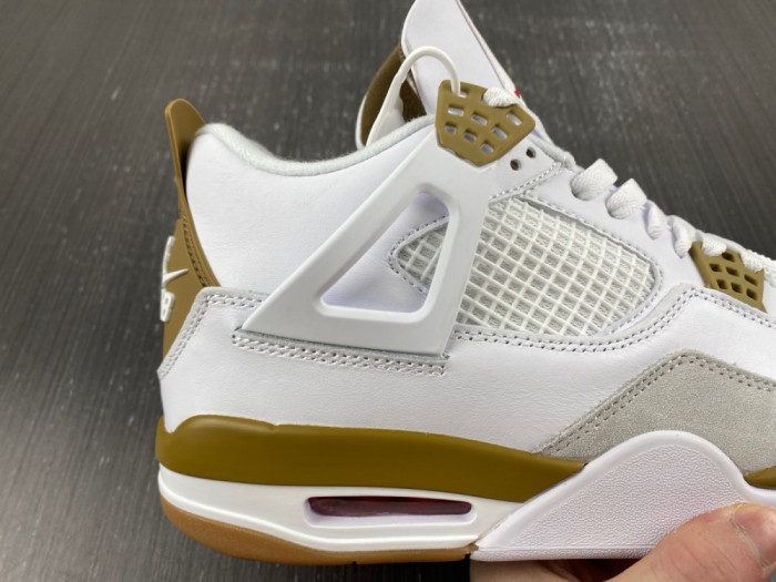 nike sb x air jordan 4 white brown dr5415-120