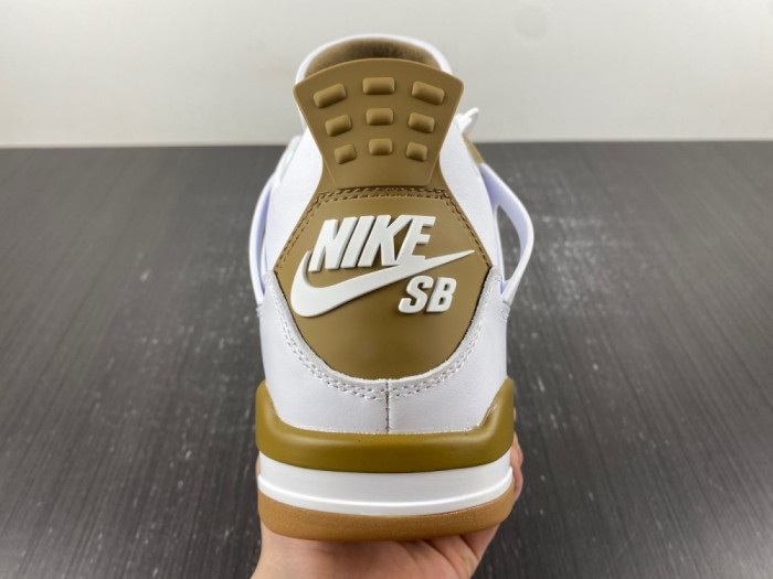 nike sb x air jordan 4 white brown dr5415-120