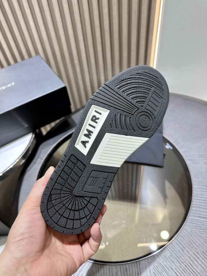 amiri skeleton low-skel top sneakers white black ps24mfs005-111