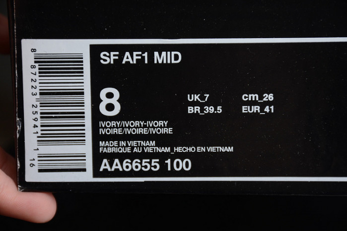 nike air force 1 mid “triple ivory” white - aa6655-100