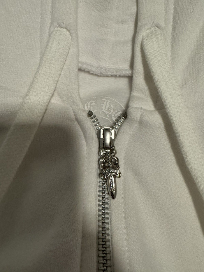 Ch*0me He**ts horseshoe floral zip up hoodie